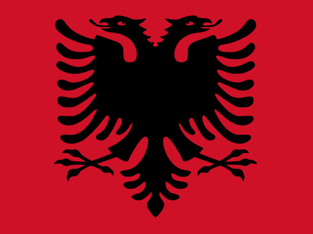 Das Flag Of Albania Wallpaper 640x480
