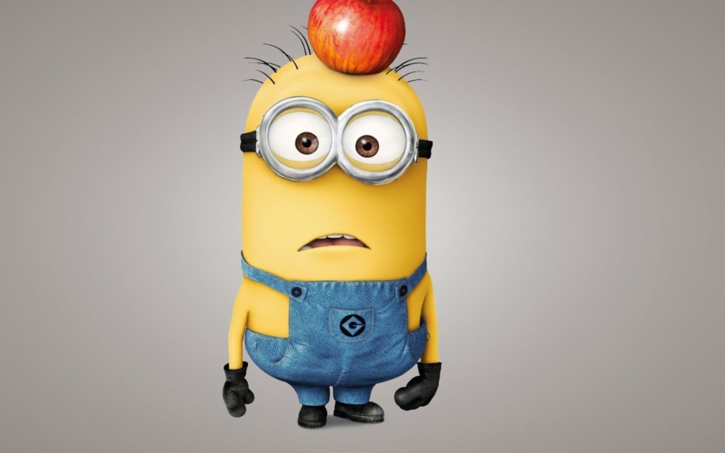 Minion With Apple wallpaper 1440x900
