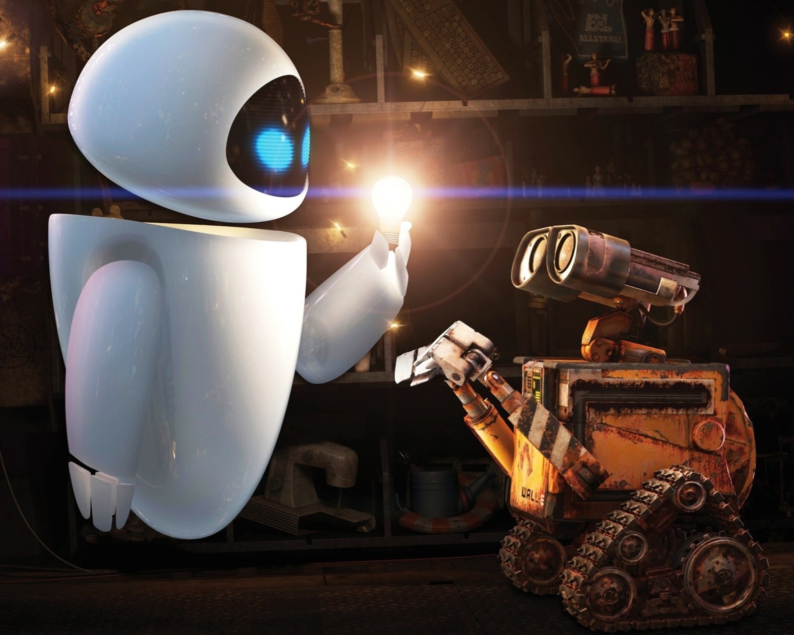 Fondo de pantalla Wall E Meets Eve 1600x1280