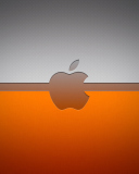 Grey And Orange Apple Logo screenshot #1 128x160