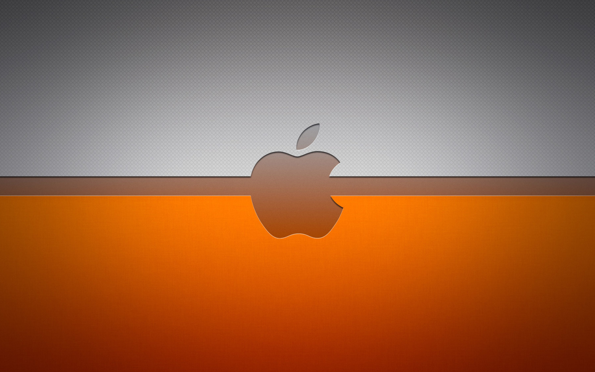 Das Grey And Orange Apple Logo Wallpaper 1920x1200