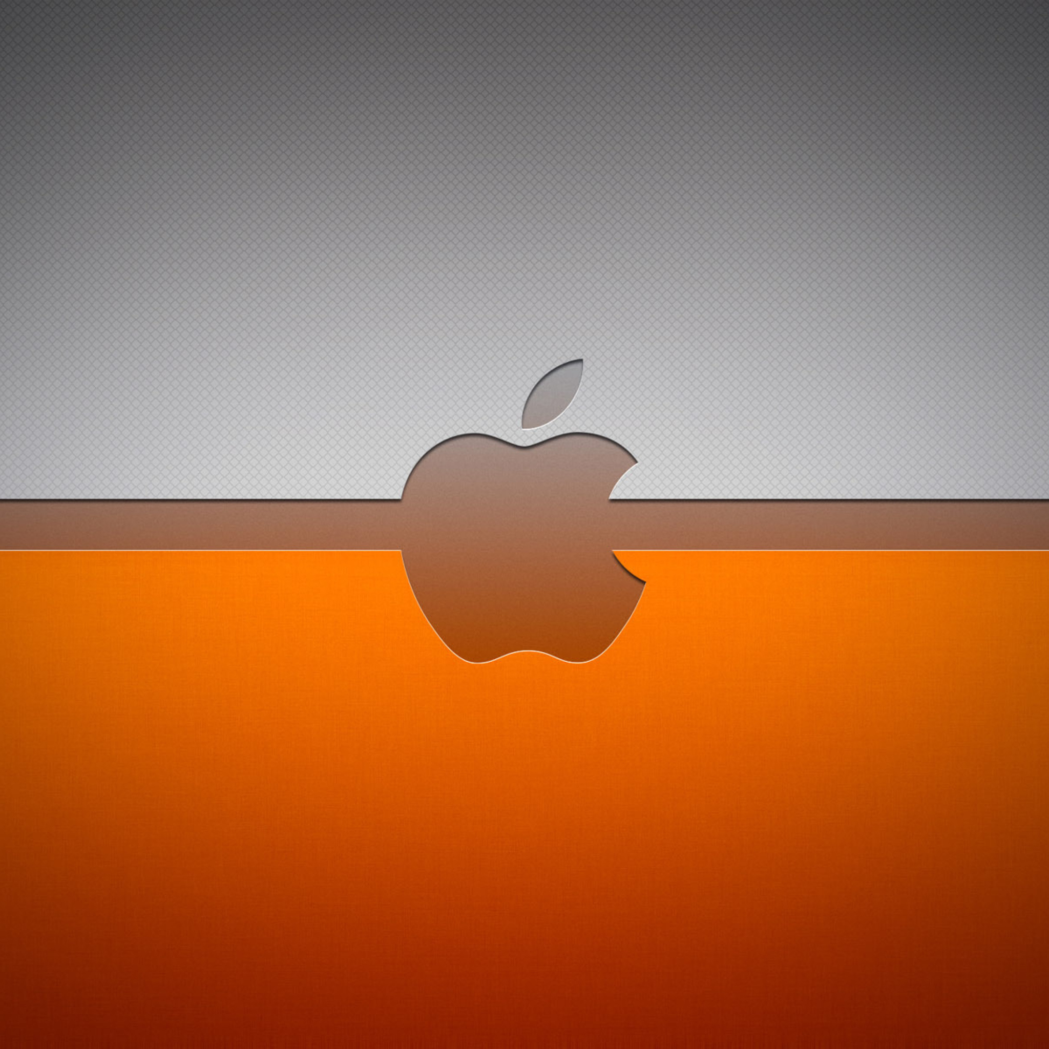 Grey And Orange Apple Logo screenshot #1 2048x2048