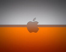 Sfondi Grey And Orange Apple Logo 220x176