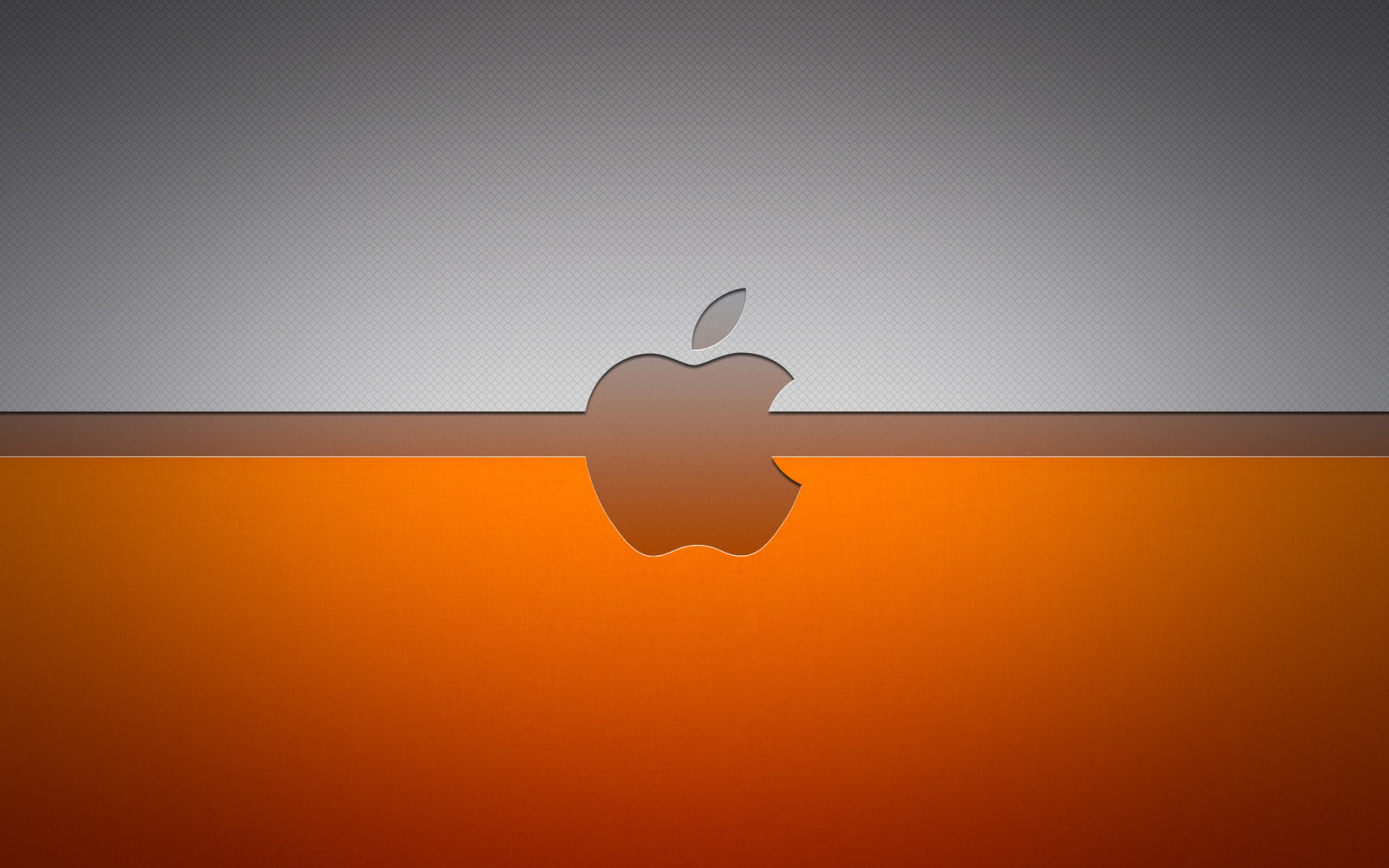Das Grey And Orange Apple Logo Wallpaper 2560x1600