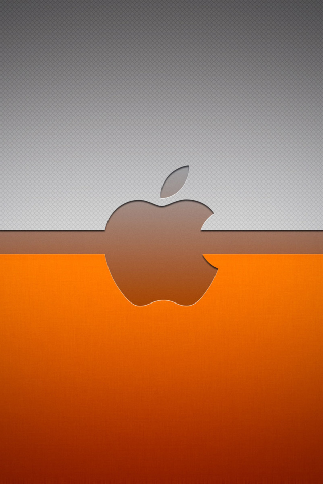 Screenshot №1 pro téma Grey And Orange Apple Logo 640x960