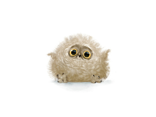 Das Funny Owl Illustration Wallpaper 320x240