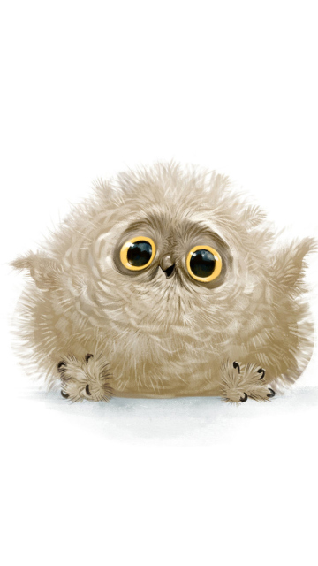 Funny Owl Illustration wallpaper 360x640