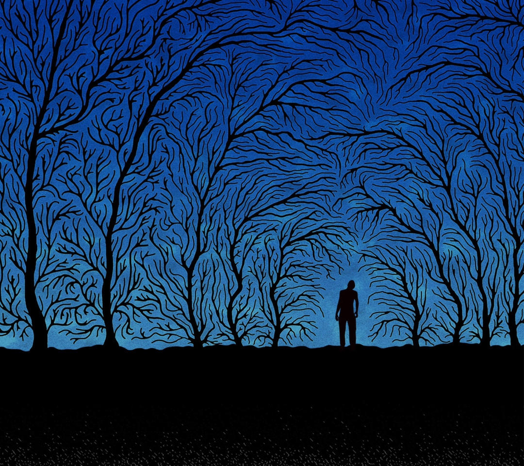 Fondo de pantalla Blue Silhouettes 1080x960