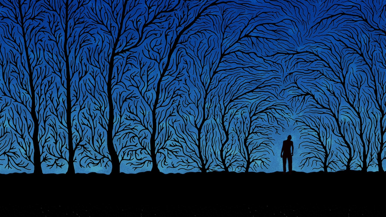 Sfondi Blue Silhouettes 1280x720