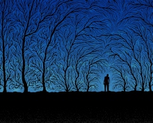 Das Blue Silhouettes Wallpaper 220x176
