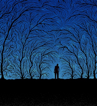 Blue Silhouettes - Obrázkek zdarma pro iPad