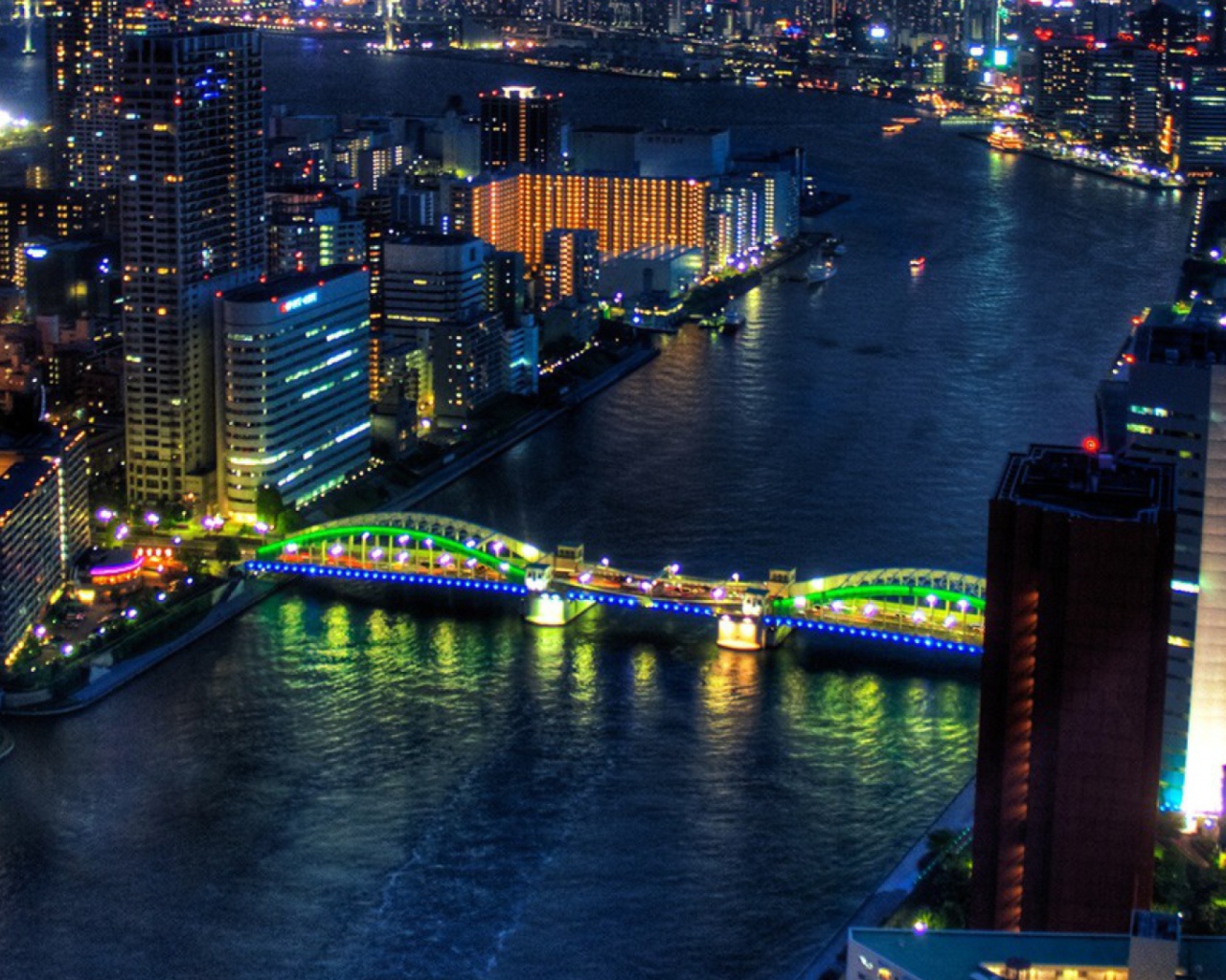 Das Tokyo At Night Wallpaper 1280x1024
