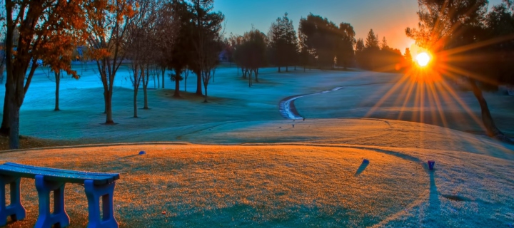 Screenshot №1 pro téma Winter Sunset 720x320