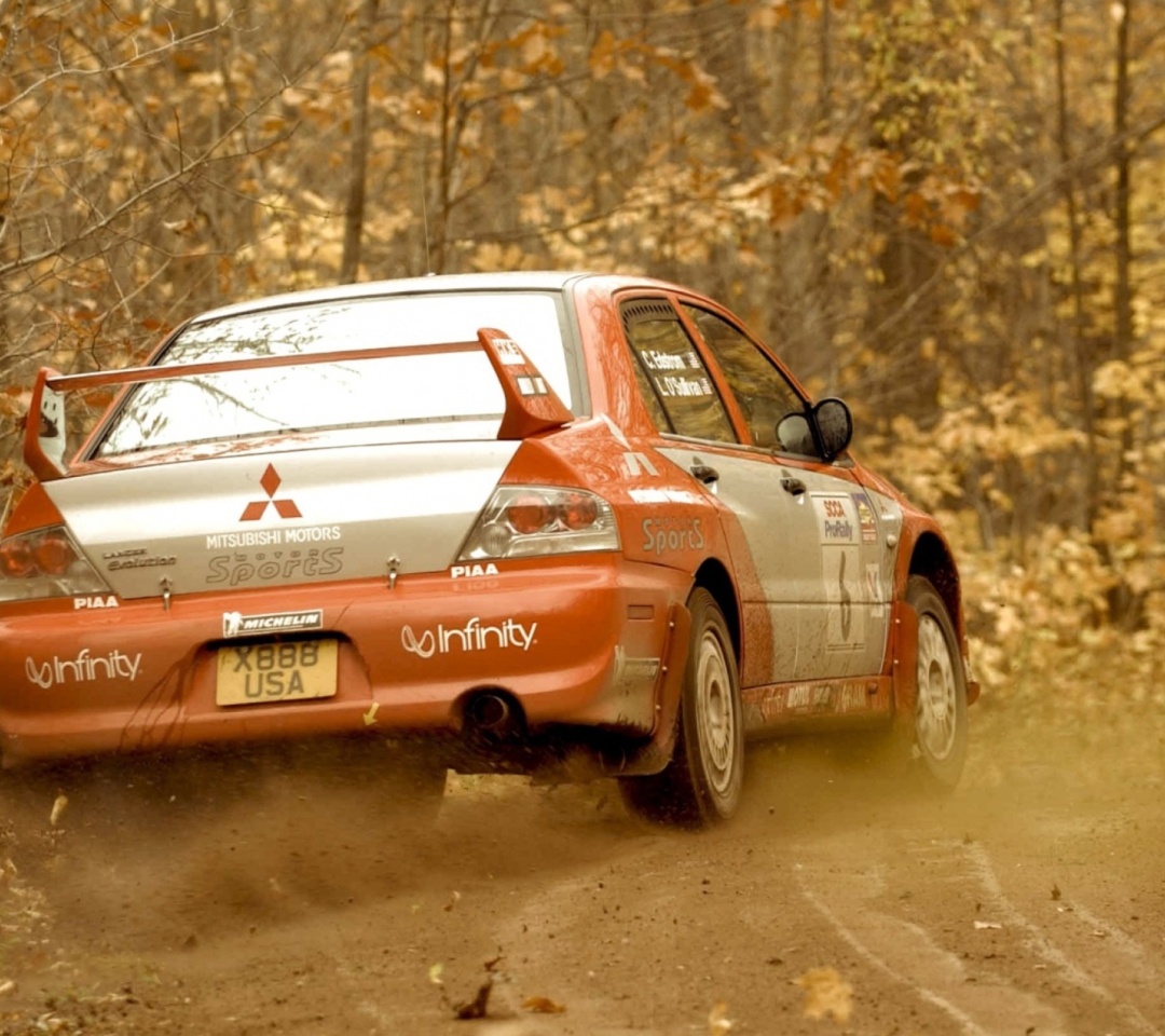 Fondo de pantalla Mitsubishi Rally Car 1080x960