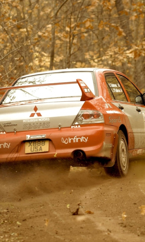 Sfondi Mitsubishi Rally Car 480x800