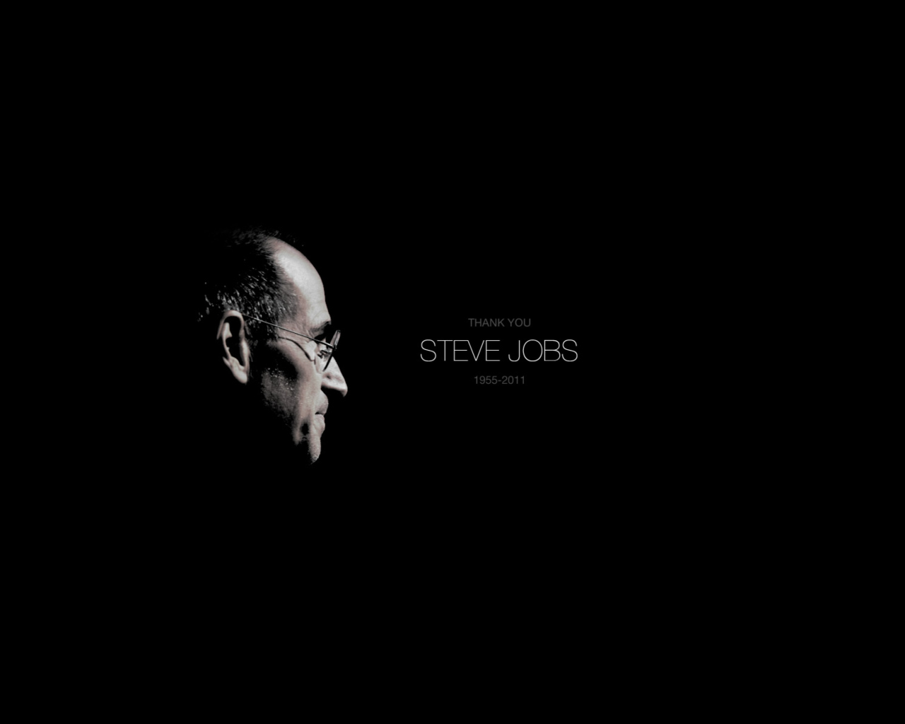 Fondo de pantalla Thank you Steve Jobs 1280x1024