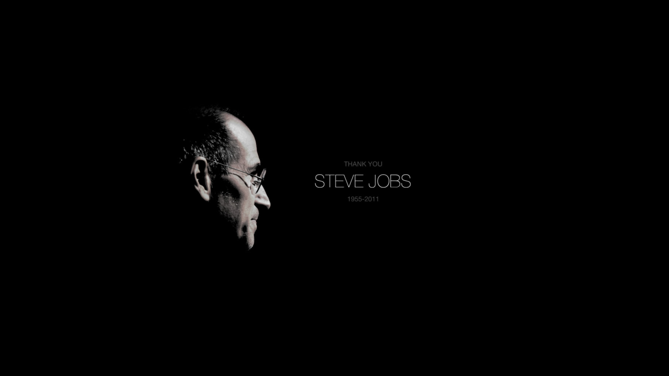 Fondo de pantalla Thank you Steve Jobs 1366x768