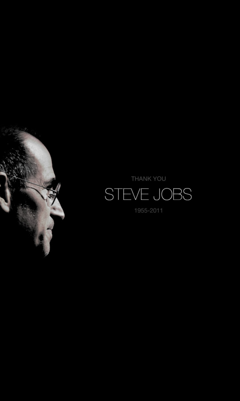 Обои Thank you Steve Jobs 768x1280