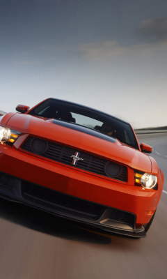 Das Red Cars Ford Mustang Wallpaper 240x400