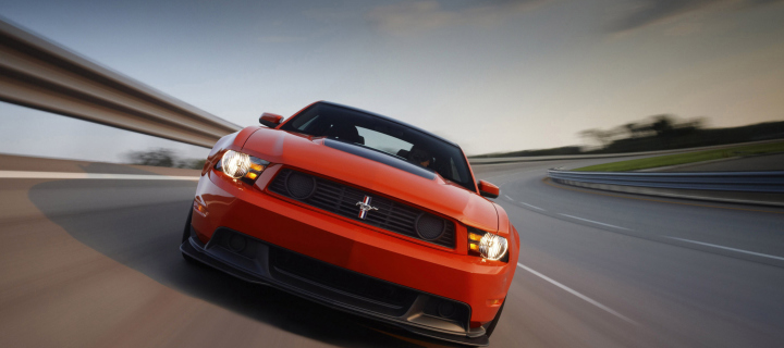 Screenshot №1 pro téma Red Cars Ford Mustang 720x320