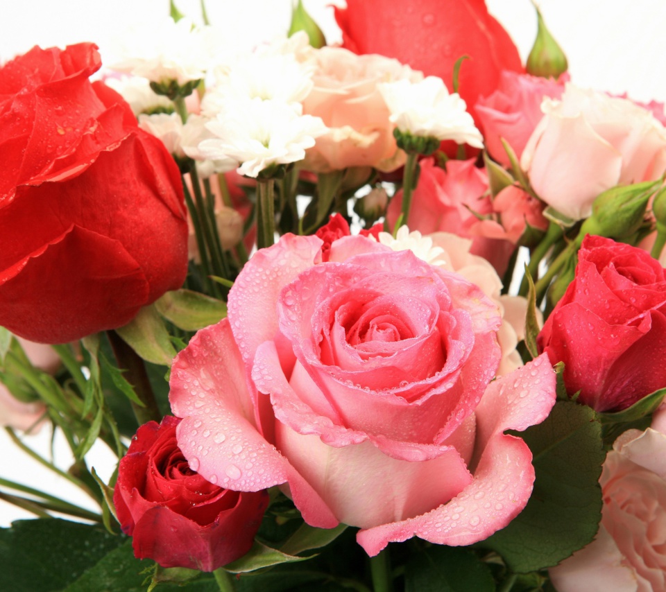 Bouquet of roses for Princess wallpaper 960x854