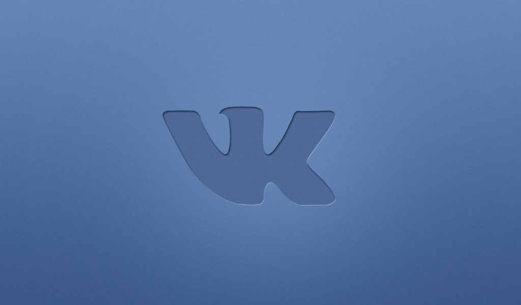 Blue Vkontakte Logo wallpaper 1024x600