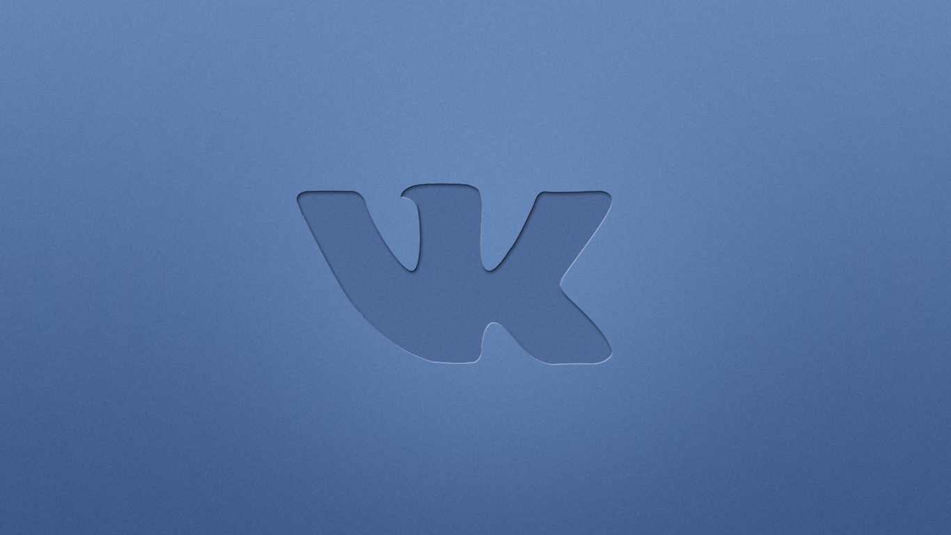 Blue Vkontakte Logo wallpaper 1366x768