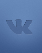 Обои Blue Vkontakte Logo 176x220