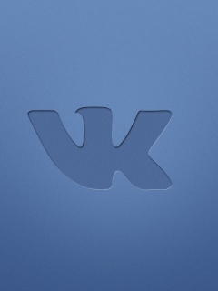 Обои Blue Vkontakte Logo 240x320