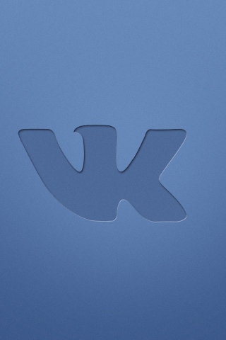 Das Blue Vkontakte Logo Wallpaper 320x480
