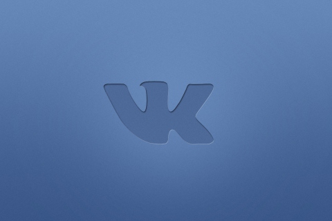 Обои Blue Vkontakte Logo 480x320