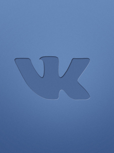 Обои Blue Vkontakte Logo 480x640