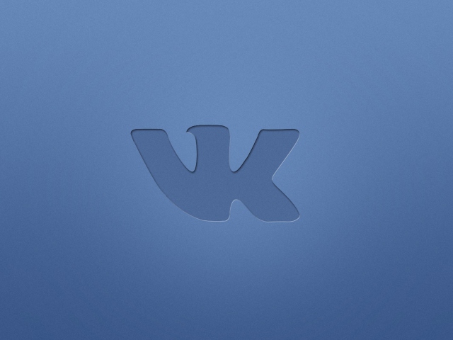 Blue Vkontakte Logo wallpaper 640x480