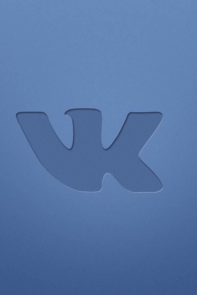 Das Blue Vkontakte Logo Wallpaper 640x960