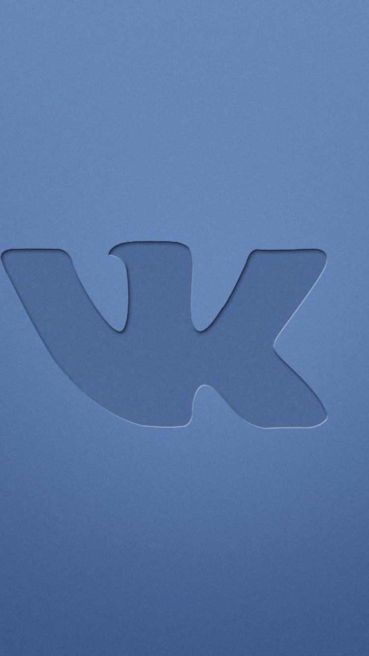 Обои Blue Vkontakte Logo 750x1334