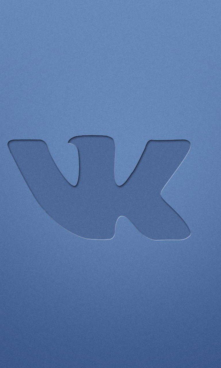 Обои Blue Vkontakte Logo 768x1280