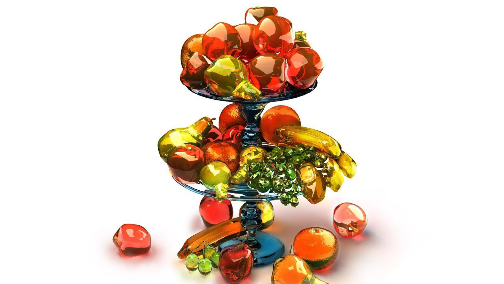 Screenshot №1 pro téma 3D Glass Fruits 1920x1080