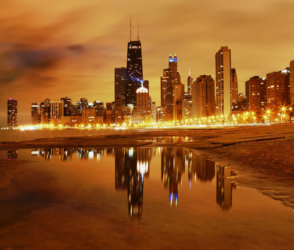 Das Evening In Chicago Wallpaper 1200x1024