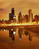 Das Evening In Chicago Wallpaper 128x160