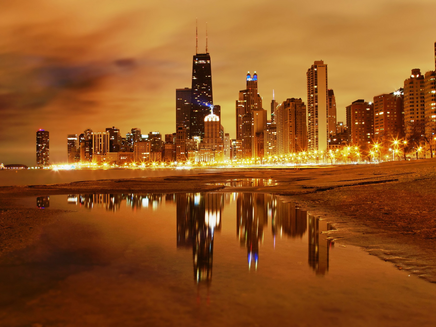 Evening In Chicago wallpaper 1400x1050