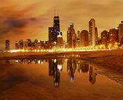 Fondo de pantalla Evening In Chicago 176x144