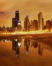 Sfondi Evening In Chicago 176x220