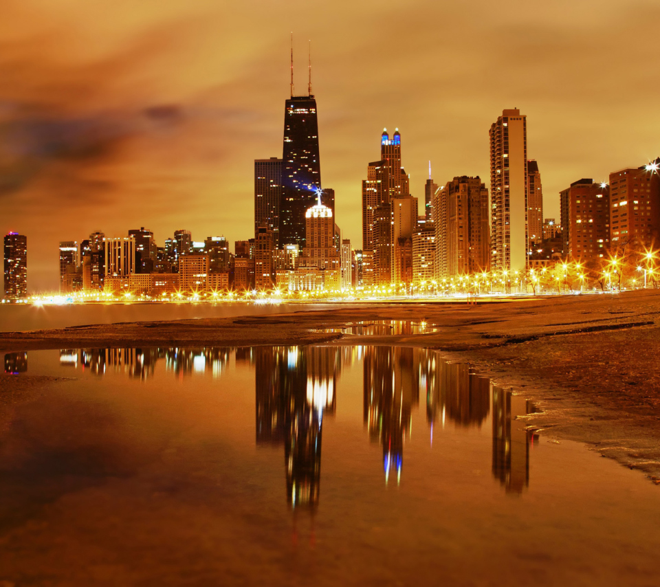 Fondo de pantalla Evening In Chicago 960x854