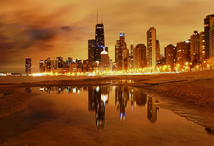 Fondo de pantalla Evening In Chicago