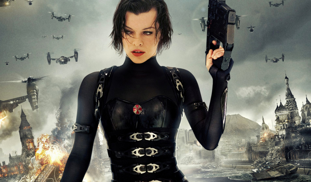 Das Resident Evil  - Milla Jovovich Wallpaper 1024x600