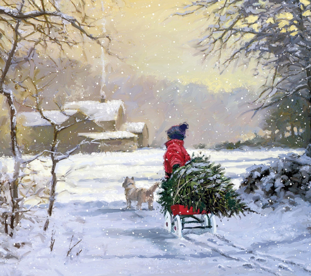 Das The Christmas Tree Wallpaper 1080x960