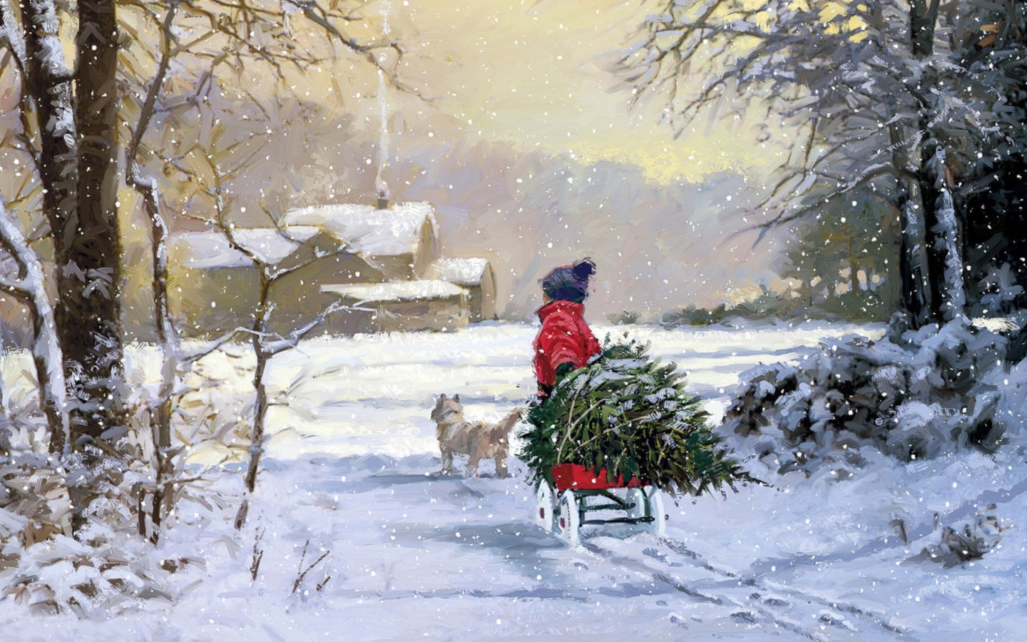 Das The Christmas Tree Wallpaper 1440x900