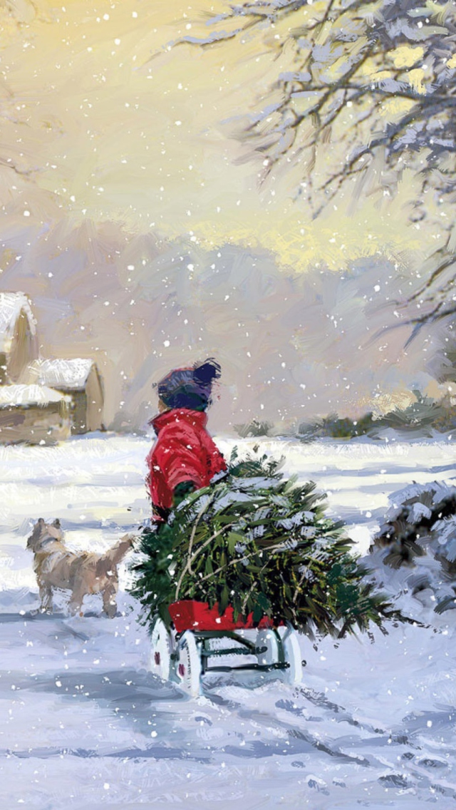 The Christmas Tree wallpaper 640x1136