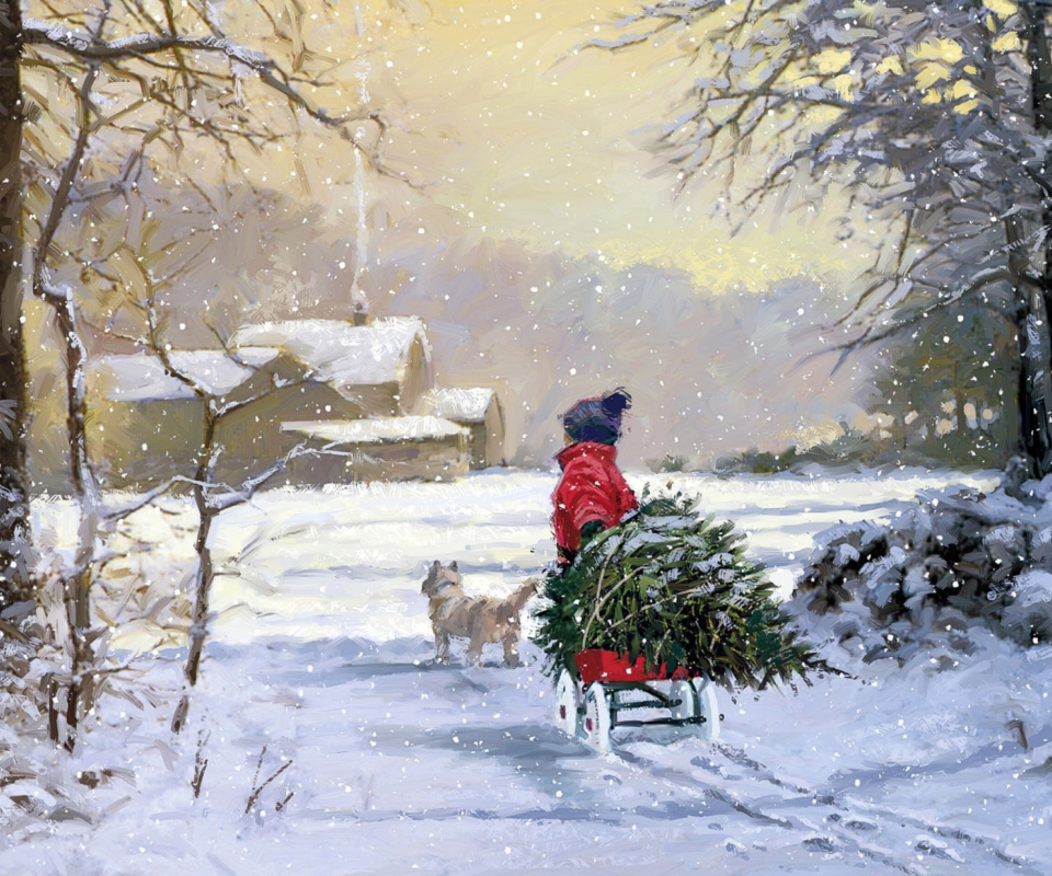 Das The Christmas Tree Wallpaper 960x800