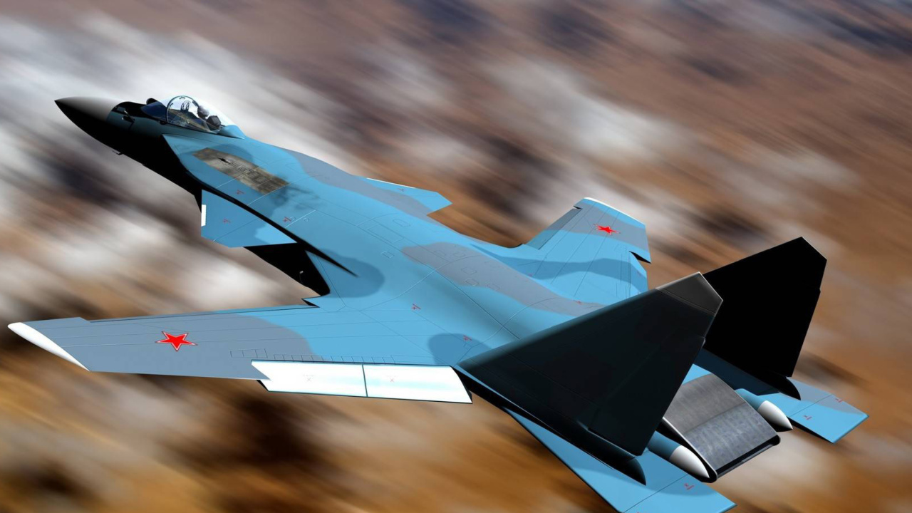 Fondo de pantalla Sukhoi Su 47 Firkin Jet Fighter 1280x720
